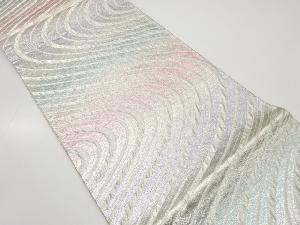 流水模様織り出し暈し袋帯